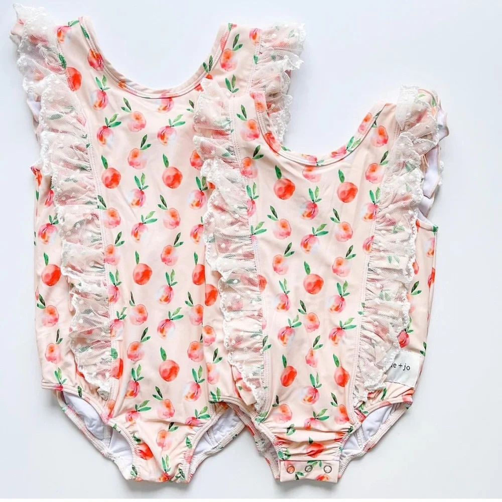 Jane + Jo Peaches Ruffle Swimsuit